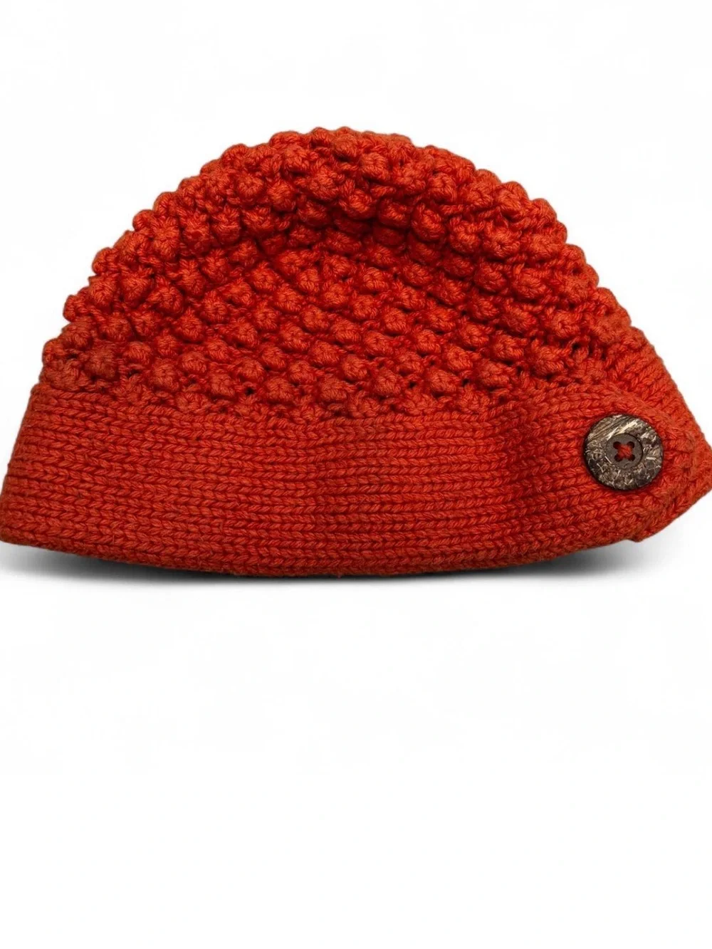 Abercrombie & Fitch Crochet Beanie Hat - Orange One Size